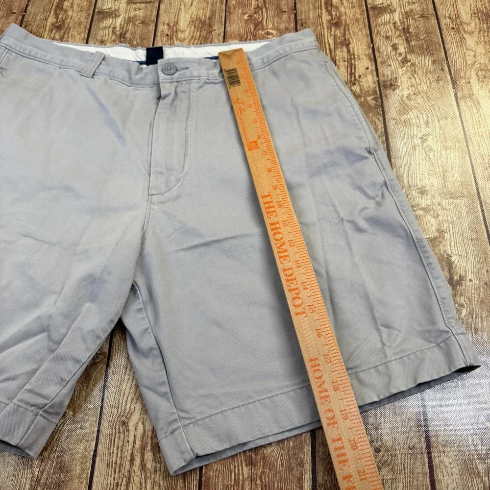 j.crew Chino Shorts Mens 36 Gray Cotton Casual Classic Pockets